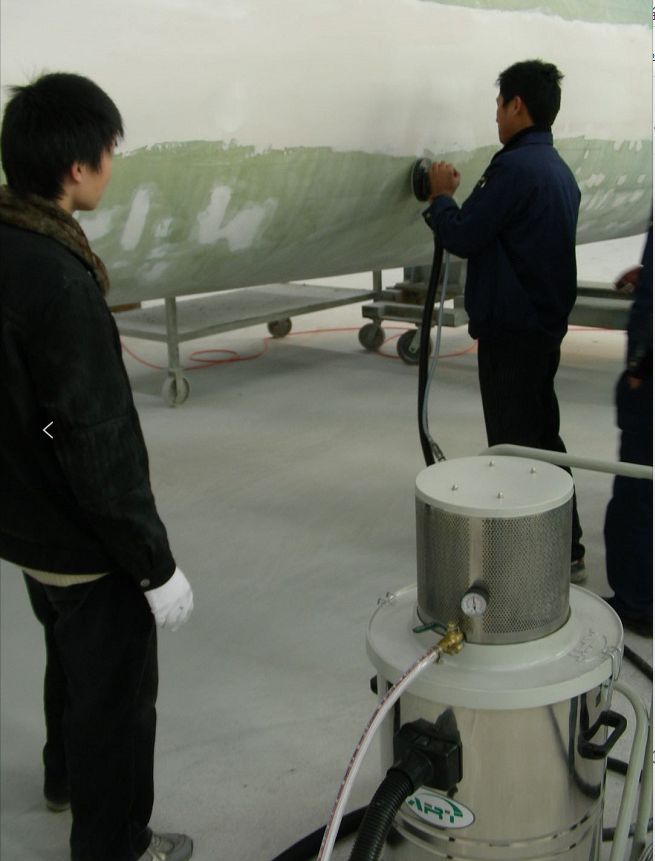 打磨機配合氣動吸塵器（qì）解決方案